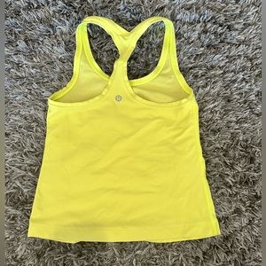 lululemon cool racerback tank size 2 yellow